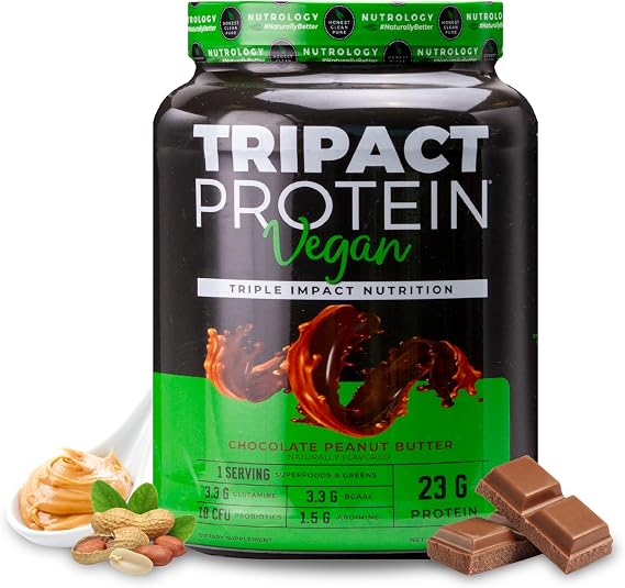 Nutrology TRIPACT Vegan Protein Chocolate Peanut Butter - 20 Servings