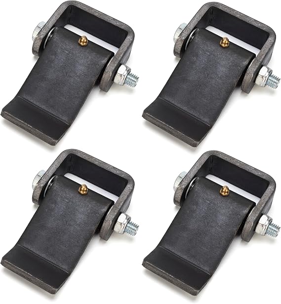 Dump Trailer Hinges Door Hinge with Zerk Grease Fitting, Weld on Strap Hinge Heavy Duty, Weldable Hinges Used for Trucks, Dump Trailers, BBQ Smokers, Raw Finish, 4 Pack