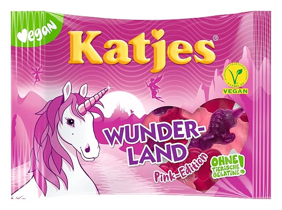 Katjes Wonderland Pink Edition Fruit Gums 200g | Premium German Vegetarian Sweets
