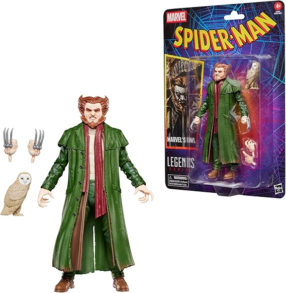Marvel Legends Series Marvels Owl, Retro Cardback Spider-Man Comics Collectible 6-Inch Scale Action Figure