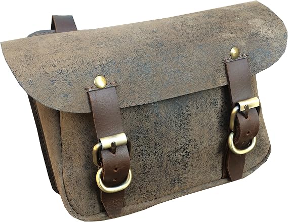 PU Leather Brown Traditional Saddle Bag Horse Riding Equestrian Bits