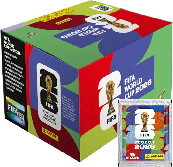 Panini FIFA World Cup 2026 Sticker 50-Packets Booster Pack, Multicolor