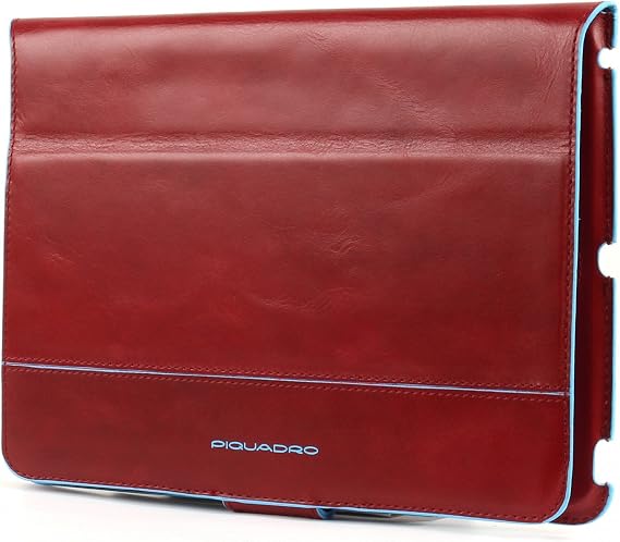 Piquadro iPad Air Stand Up Leather Case with Automatic Sleep Wake Function, Red, One Size