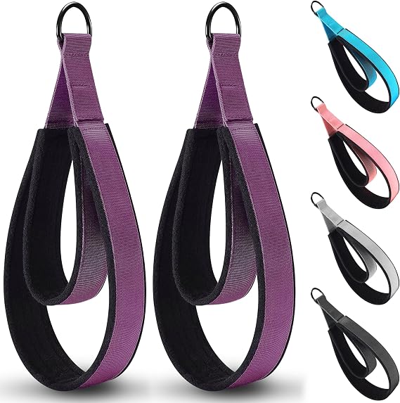 2PCS Pilates Strap, Pilates Double Loop Strap, Comfortable Enhanced Thickness, Fitness D-Ring Double Loop Strap, Pilates Equipment D-Ring Strap, Home Gym Yoga Workout Accessories