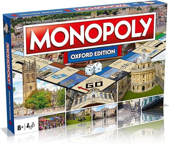 Winning Moves Oxford Monopoly Board Game, Advance around the board and trade your way to success, gift for ages 8 plus
