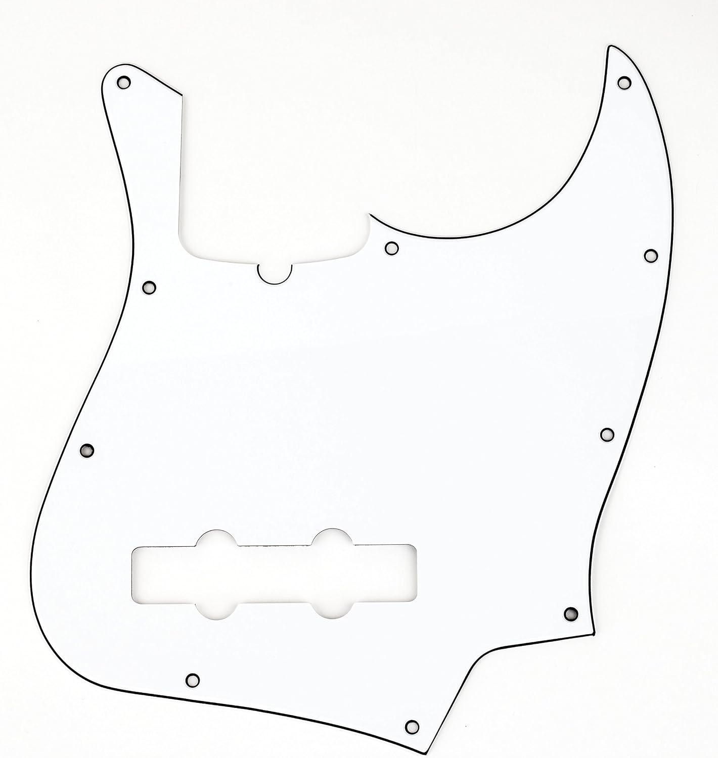 Fender Modern Pickguard, Jazz Bass, 10-Hole - White 3-Ply