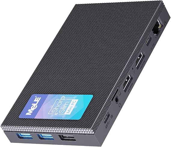 MeLE SE-Grade Quieter 4C N100 Fanless Mini PC 16GB DDR4 512GB NVMe SSD