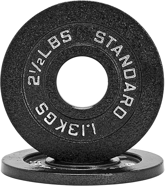 Iron Weight Plate Pairs/Available in 1.25lb, 2.5lb, 5lb, 10lb, 25lb, 35lb, or 45lb Pairs/Weightlifting, Powerlifting, Other Strength Training Equipment