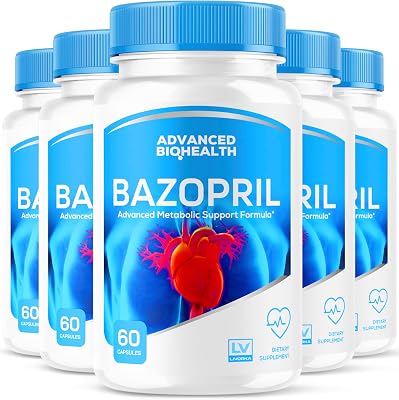 5 Pack Bazopril Capsules - Official Bazoprill Advanced Supplement Pills Blood Balance Health Support Formula, Natural Basopril Pills for Overall Health & Wellness Reviews, 300 Capsules for 5 Months
