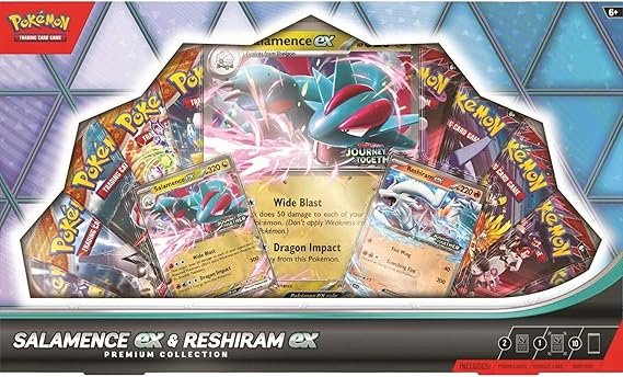 Pokemon TCG Salamence ex & Reshiram ex Premium Collection Box