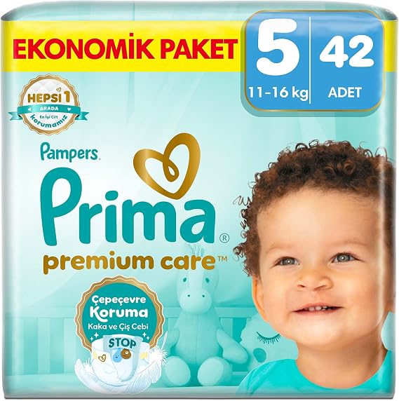 Prima Bebek Bezi Premium Care 5 Numara 42 Adet Ekonomik Paket
