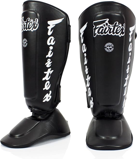 Fairtex SP7 Lightweight Shin Guards, Detachable Syntek Leather Shin Pads