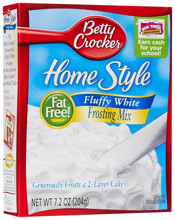 Betty Crocker White Fluffy Box Frosting, 7.2 oz