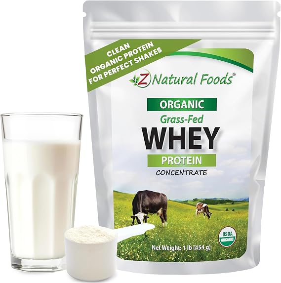 Z Natural Foods Organic Whey Protein Concentrate - Grass-Fed, 1 lb