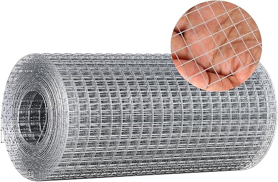 Wire Mesh Fine Mesh Galvanised 200 mm x 6 m Wire Mesh Vole Mesh Aviary Wire Rabbit Wire Metal Mesh Rabbit Fence Garden Stainless Steel Mesh Tight Mesh for Home Garage Garden