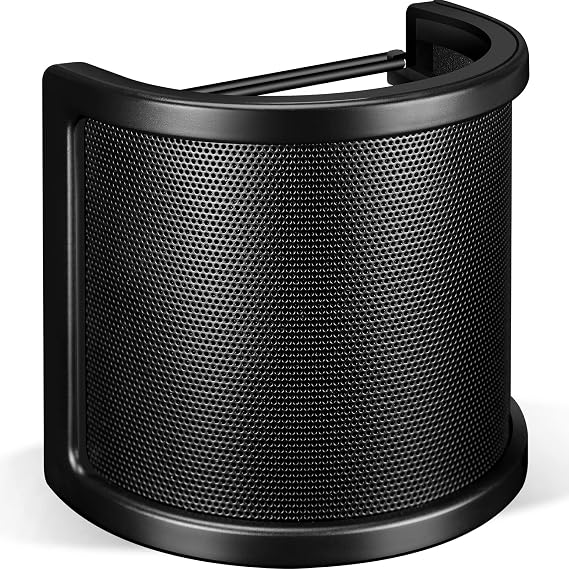 aokeo Microphone Pop Filter Mic Pop Filter with Foam Layer Windshield Wind Shield for Studio Recording Podcast