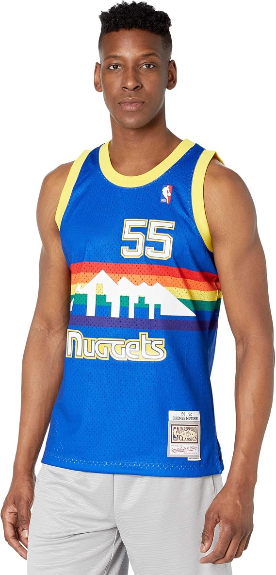 Mitchell & Ness Dikembe Mutombo #55 Denver Nuggets NBA Swingman