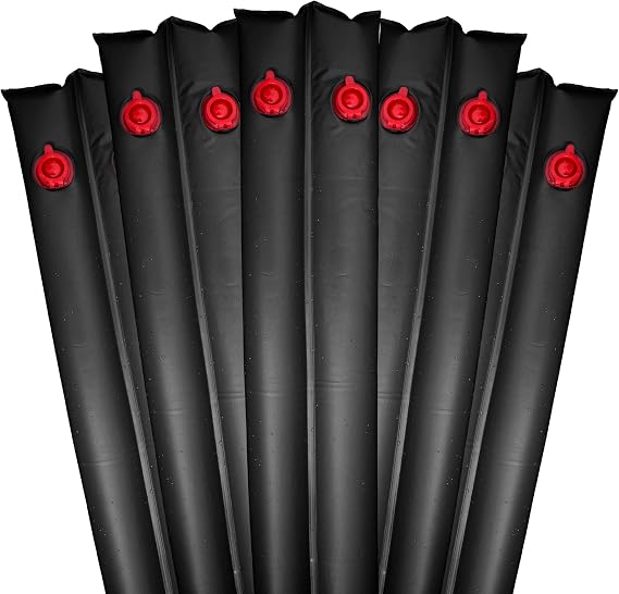 Pool Mate 10 ft. 5-Pack Deluxe Black Pool Water Bags for Winter Pool Cover | Double Chamber Cover Weights, Water Tubes, .42 MM Thick Vinyl, Holds Winter Pool Covers in Place for the Entire Off Season