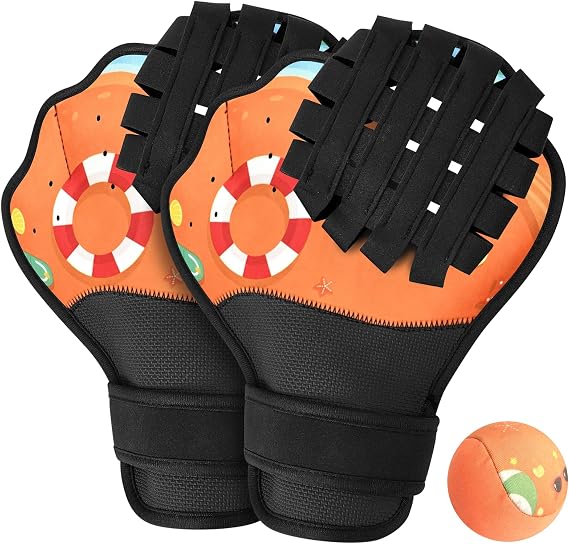 2 Water Baseball Gloves and Ball,Soft Catch Water Glove Set for Pool Game