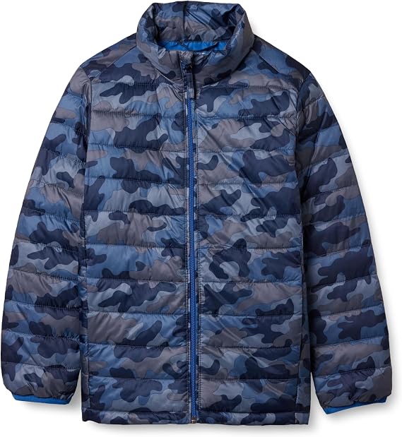 Amazon Essentials Boy's Lightweight Water-Resistant Packable Puffer Jacket