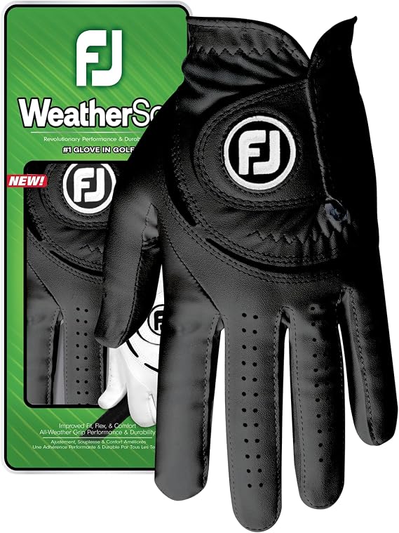 FootJoy WeatherSof Men's Golf Glove, Black