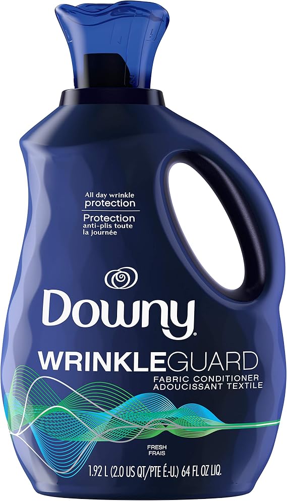 Downy Wrinkleguard Liquid Fabric Softener & Conditioner, Fresh, 64 Fl Oz. Bottle, 64 Fl Oz