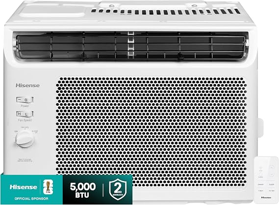 Hisense 5,000 BTU Window Air Conditioner, Easy Installation,Ultra Quiet, Easy-to-install Window Kit Included,