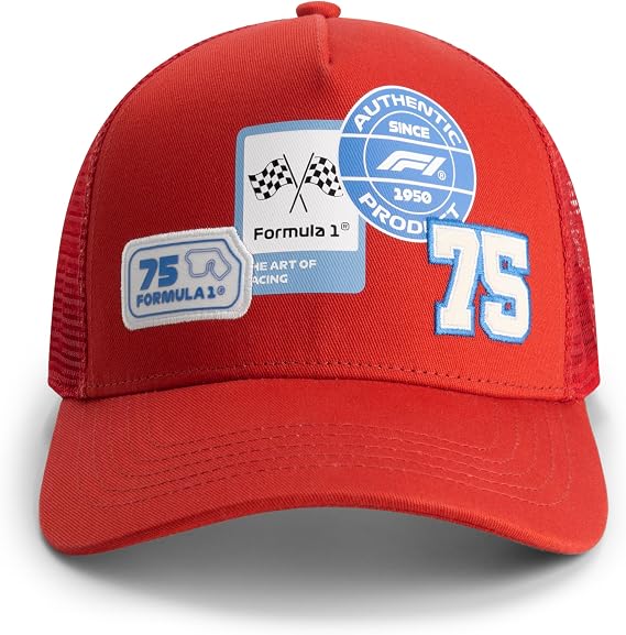 Formula 1 Heritage Trucker Hat Red - One Size Fits Most