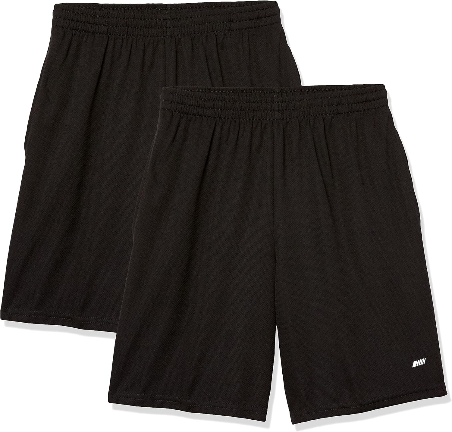 Amazon Essentials Men's Athletic Basketball Gym, Performance Tech Loose-Fit Training Shorts, Pack of 2