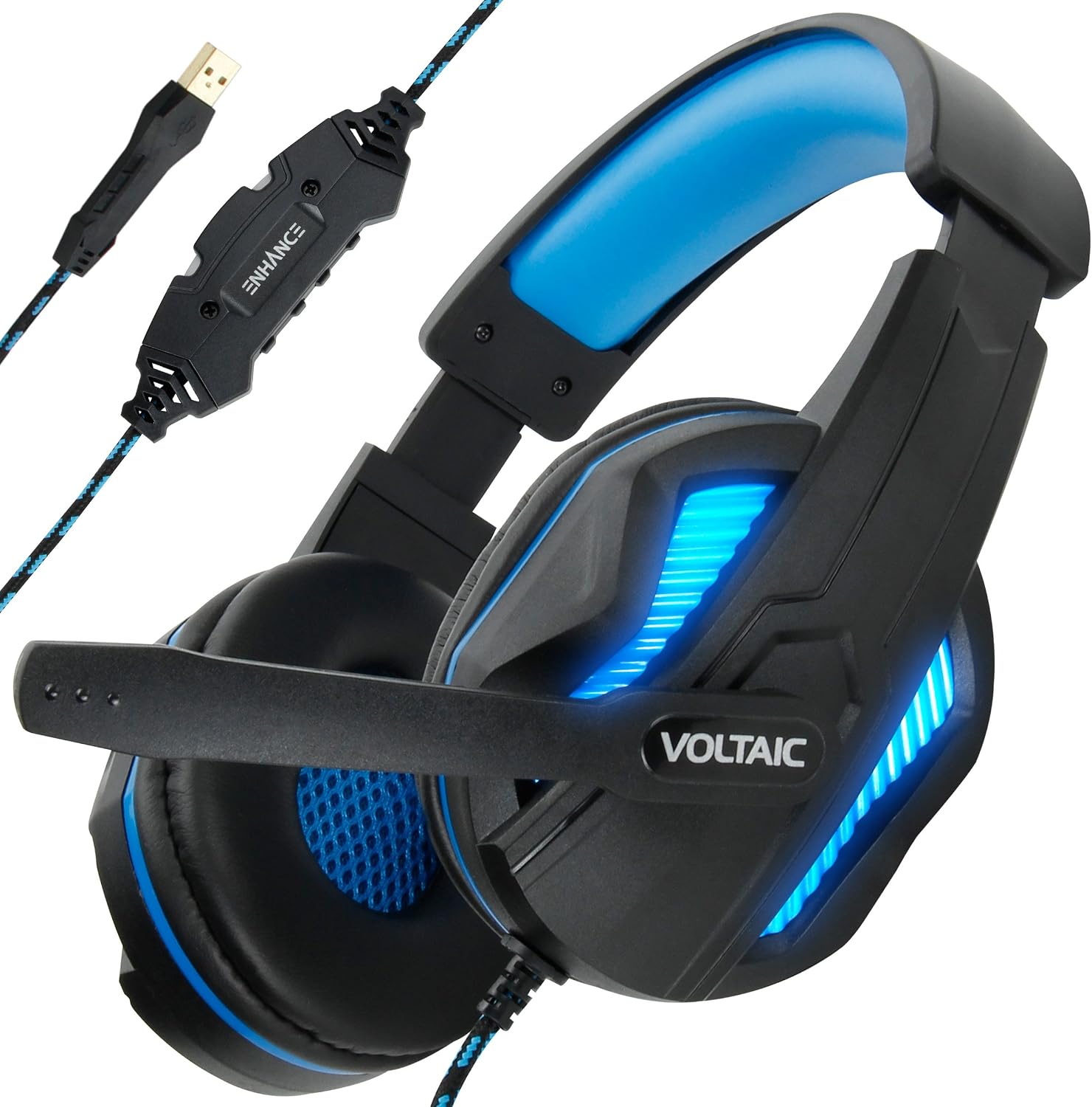 ENHANCE PC? PS4 & 7.1? Voltaic PRO Esports ? LED? PUBG Fortnite?