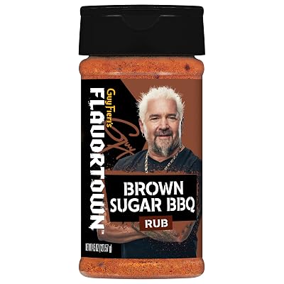 Guy Fieris Flavortown Brown Sugar BBQ Dry Rub - Grill Seasoning For Chicken, Ribs, Steak, Pork, Great for Smoking & Grilling Meats, Sweet & Smoky Flavor - 4.5 oz Pack of 1