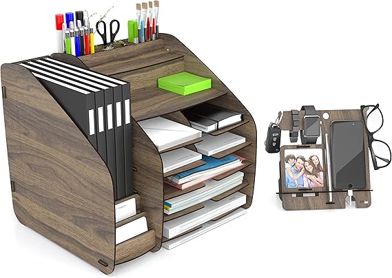 Design OTTO Fx-xl Modest - 2 Colors - A4 Document Shelf Desktop Organizer design_otto_fx_XL_Modest (Walnut)