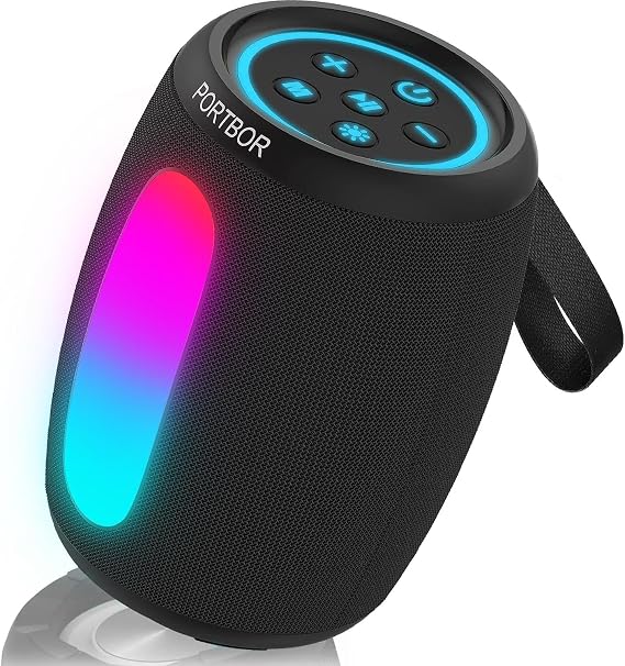 Portable Bluetooth Speaker, Powerful Stereo Loud Sound, IPX5 Waterproof