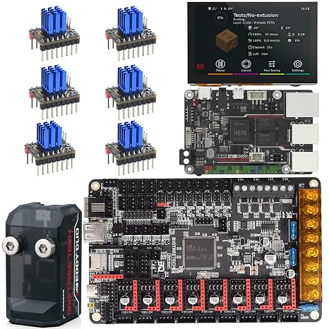 BIGTREETECH Octopus V1.1 Motherboard+BTT Pi Control Board+HDMI5 V1.2 Touch Screen+Eddy Duo Auto Bed Leveling Sensor+TMC2209 Driver 6 Pcs, Klipper Upgrade Kit