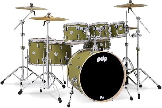 PDP Concept Maple Shell Pack - 7-piece - Satin Olive