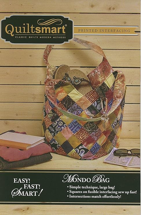 Mondo Bag Fun Pack - Pattern and Printed Interfacing by Quiltsmart,Multicolor
