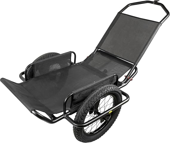 Rambo Bikes Aluminum Bike Trailer Cart - Heavy-Duty Game Cart and Utility Trailer - 300lbs Maximum Capacity - 6061 Aluminum Alloy Frame, 16" Fat Tires for Any Terrain - All-Purpose Foldable Trailer