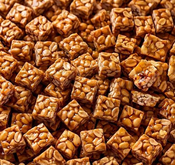 Old-Fashioned Peanut Squares 1 lb Crunchy Bites Made with Roasted Peanuts