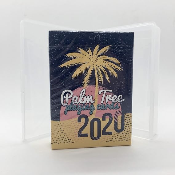 KOOMA Palm Tree Playing Cards Deck & Clear Protective Playing Cards Case