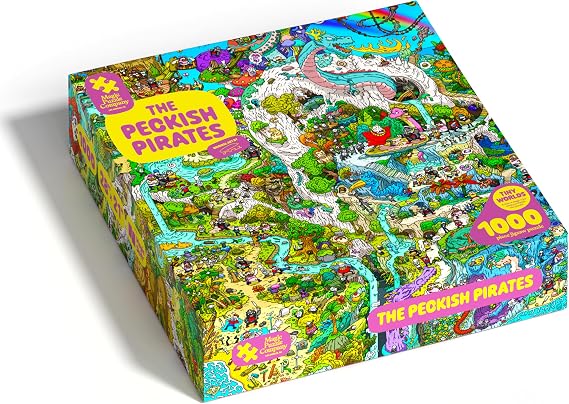 The Peckish Pirates 1000-Piece Puzzle by Magic Puzzle Company Series 4 | Original handmade art full of tiny details. Mind-blowing magical ending. Dozens of hidden secrets. No AI. No puzzle dust.
