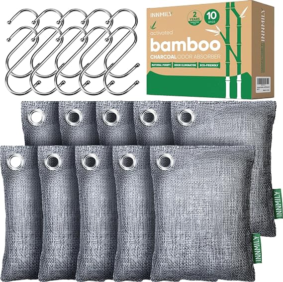 Activated Charcoal Odor Absorber, Odor Eliminator for Strong Odor,Bamboo Charcoal Air Purifying Bags for Home Car Closet Pet, Smoke Room Deodorizer