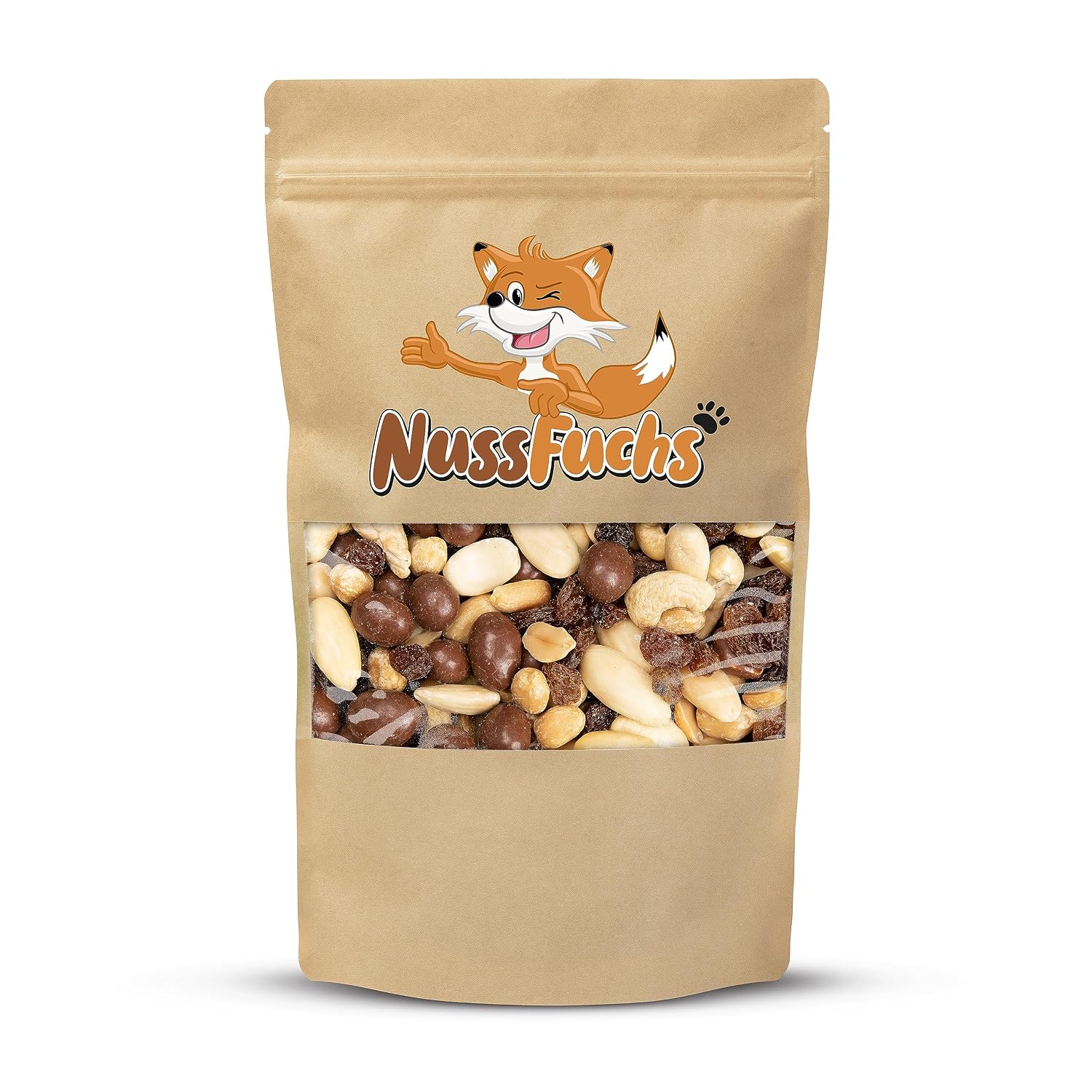 Nut Mix Chocolate 1 kg - Nut Mix - 5 Varieties - with Chocolate Peanuts - Raisins - Peanuts Roasted - Blanched Almonds - Cashew Natural - Crisp Nut Mix - (1 kg Bag)