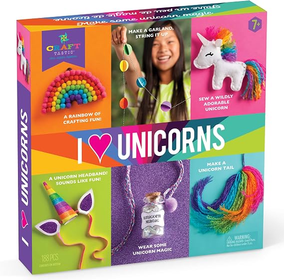 Craft-tastic I Love Unicorns Kit Craft Kit Includes 6 Unicorn-Themed Projects