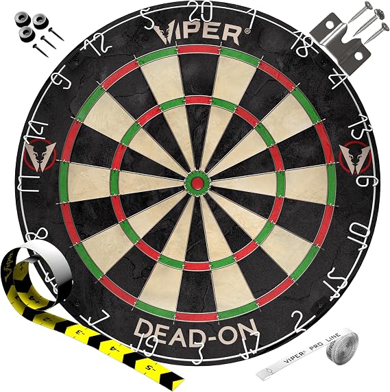 Viper by GLD Products Dead-On Sisal Steel Tip Dart Board for Adults
