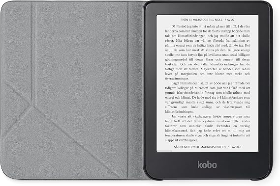 Kobo Clara 2E Sleepcover (Black) | Sleep/Wake Technology, Vegan Leather, For 6 Clara 2E eReader