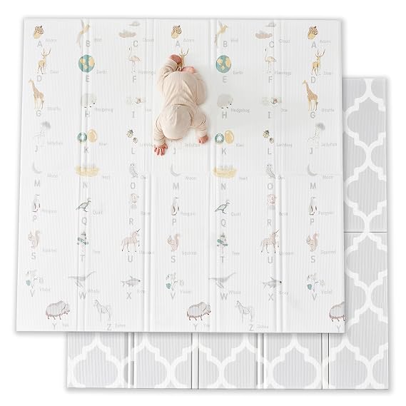 Fortella Extra Large Foam Baby Play Mat, 71.5x70 in Reversible & Waterproof