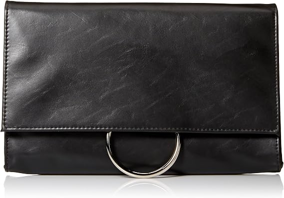 Jessica McClintock Nora Solid Large Envelope Clutch with Ring Closure