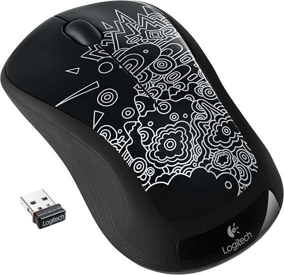 Logitech Wireless Mouse M310 - Black Topography