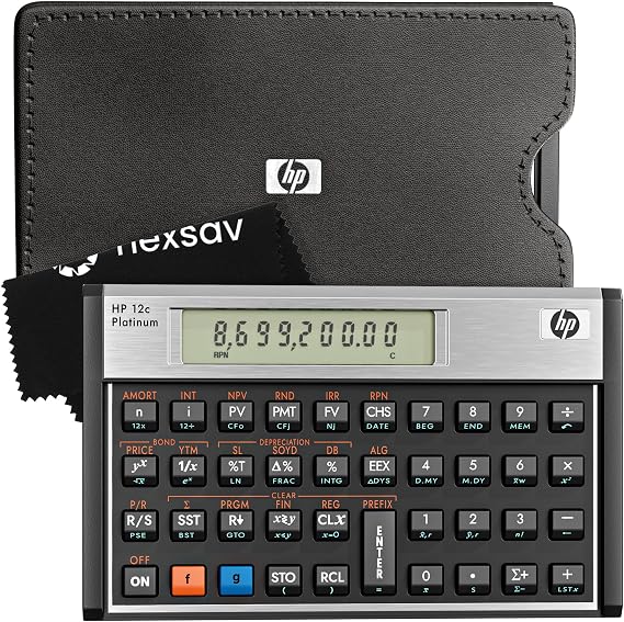 Hewlett Packard [HP] Calculator Financial Platinum RPN Algebraic Programmable Ref HP12C PLATINUM
