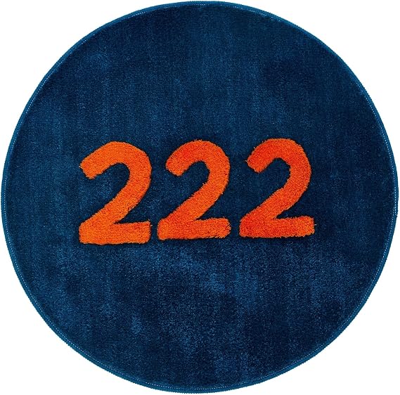El Dokuma 222 Yuvarlak Alan Halı 88,9 cm, Oturma Odası, Mutfak, Çocuk oyun odası için Yumuşak Trendy Havalı Halı, Sevimli Dayanıklı Halı Mat ile Tasarım Ev Dekoru (222)